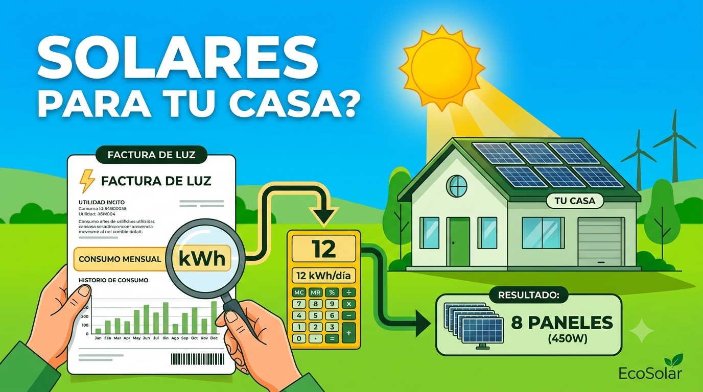 Kit de paneles solares instalados en una casa